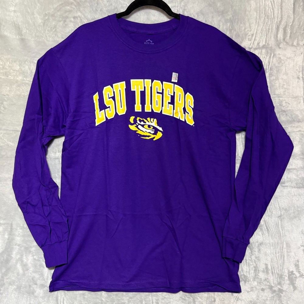 LSU Tigers Long Sleeve Shirt Top of the World Mens Large Purple NCAA Football